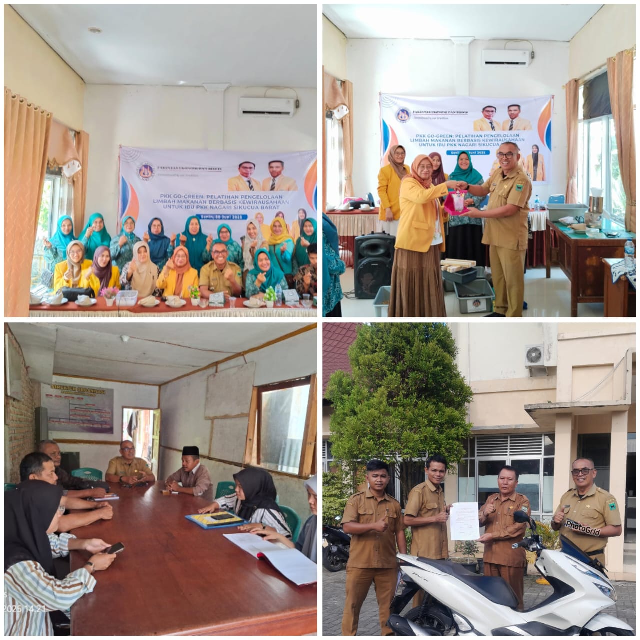 Senin tgl 30 Juni 2025 yaitu pertama menghadiri sidang paripurna di DPRD, kedua menghadiri dan mendampingi tim pengabdian dosen ekonomi  UNP  melakukan pelatihan pengelolaan limbah makanan berbasis kewirausahaan utk ibuk PKK , ketiga rapat koperasi di sik